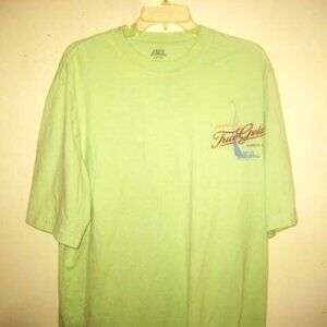 Izod Saltwater T Shirt Men's L XL Tall True Gold Amber Ale Limr Green